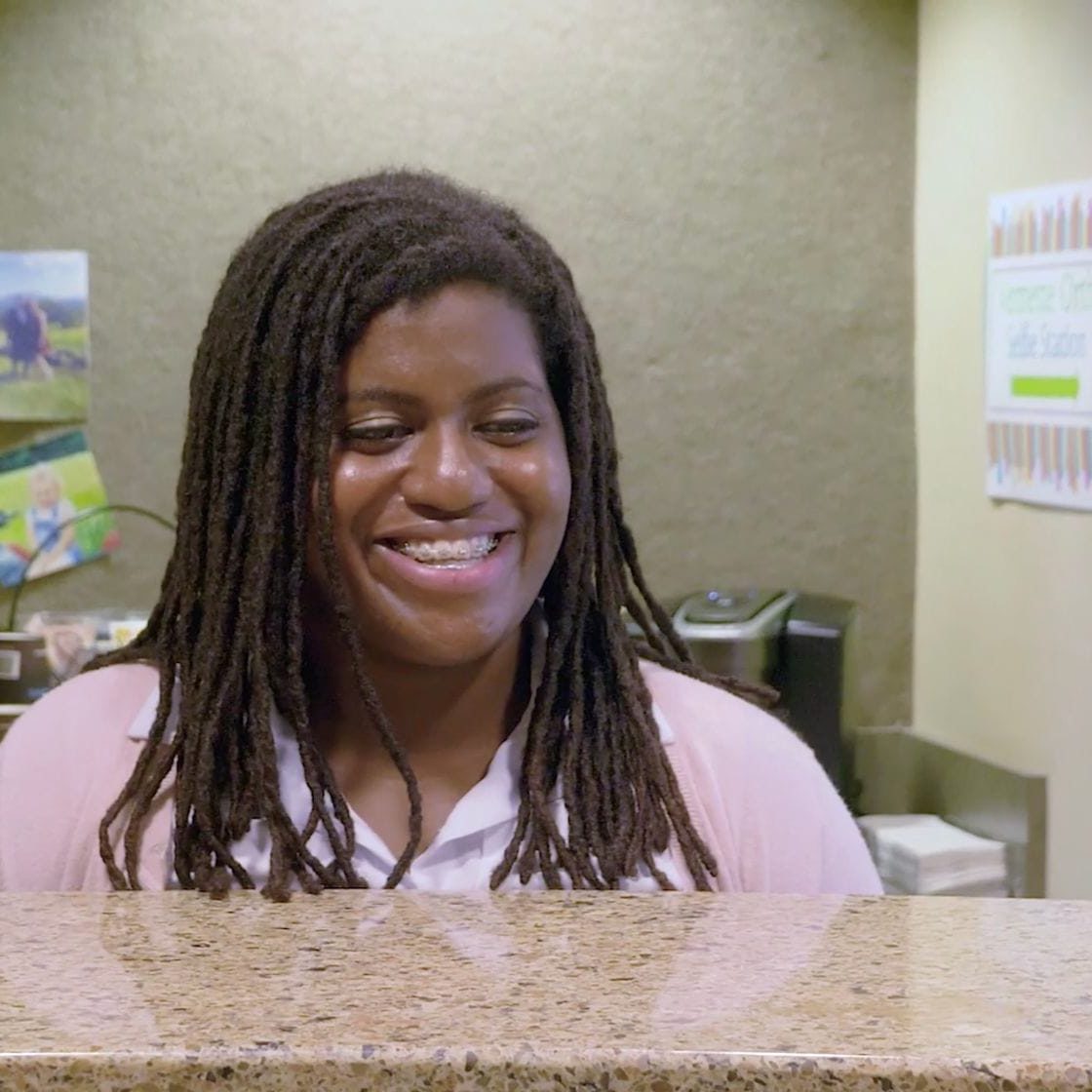 16 Adult patient smiling